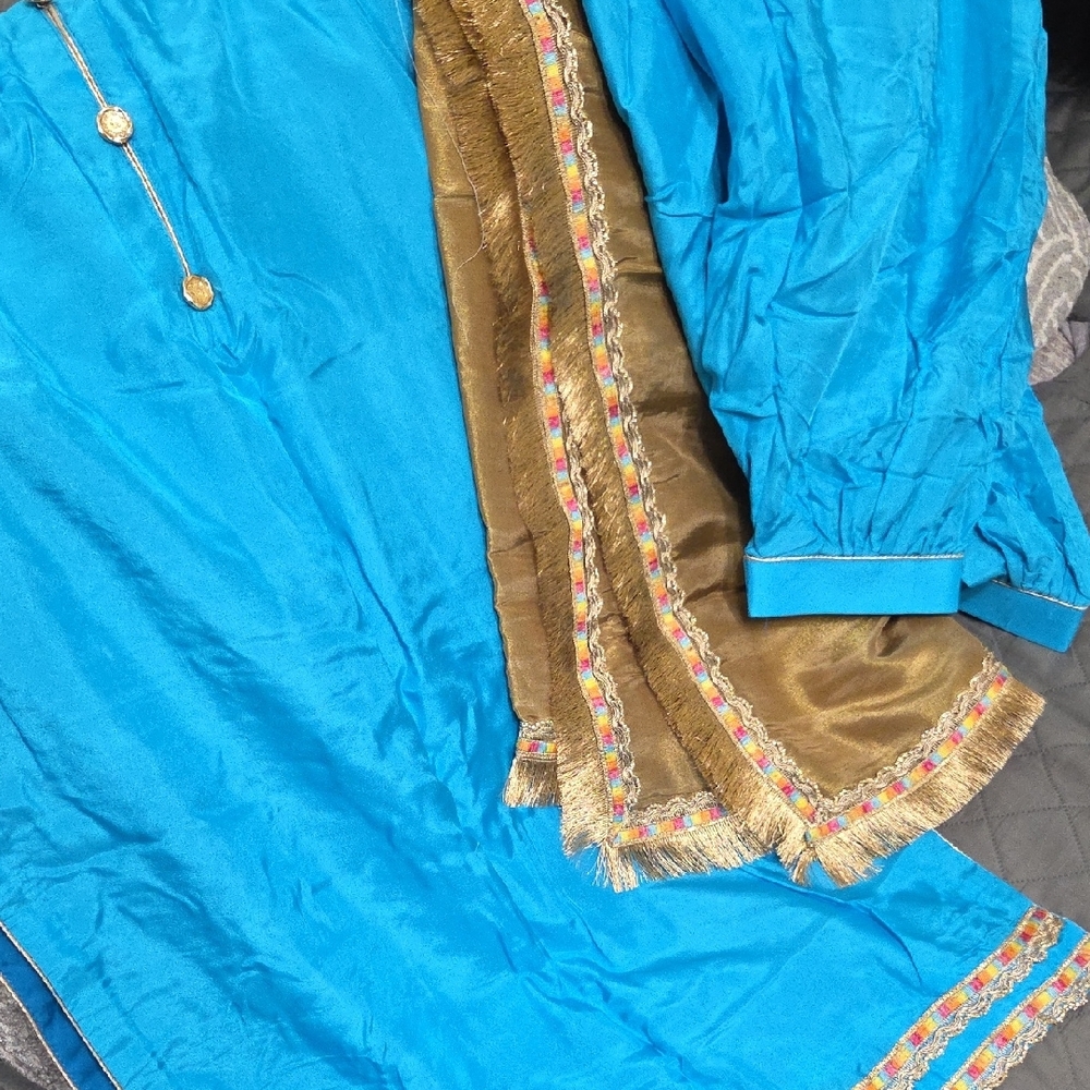 Blue and Gold Traditional Outfit